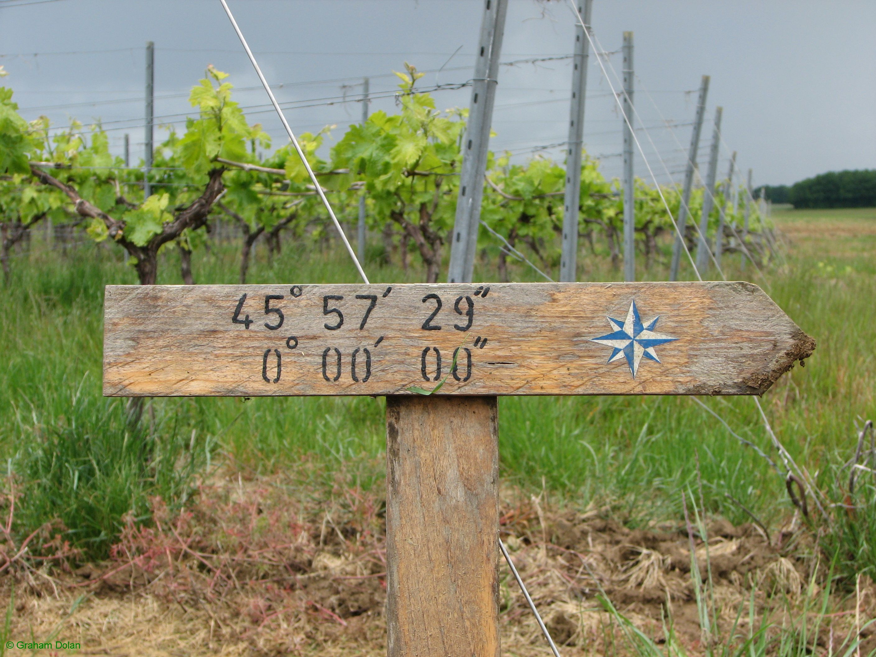 Greenwich Meridian Marker; France; Poitou-Charentes; Roullet-Saint-Est��phe